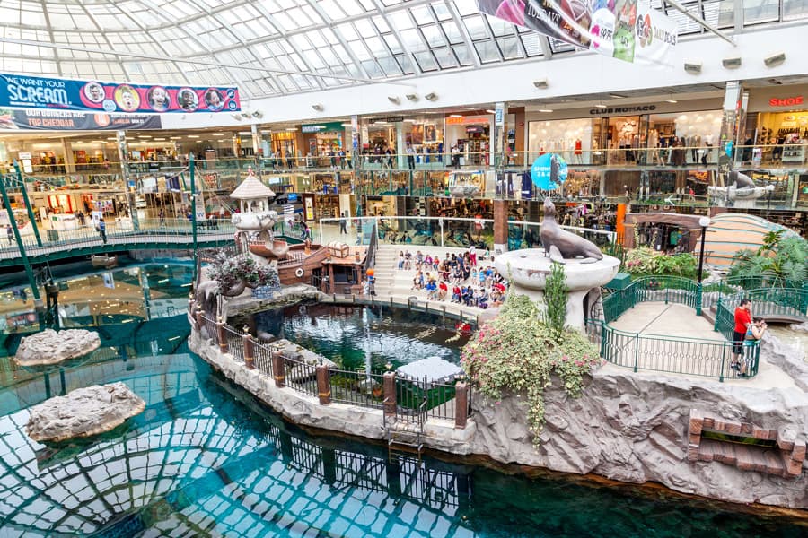 A view inside West Edmonton Mall