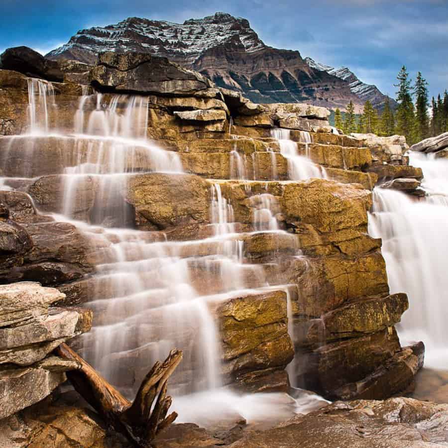Athabasca Falls in Jasper National Park is a stunning waterfall in Alberta.