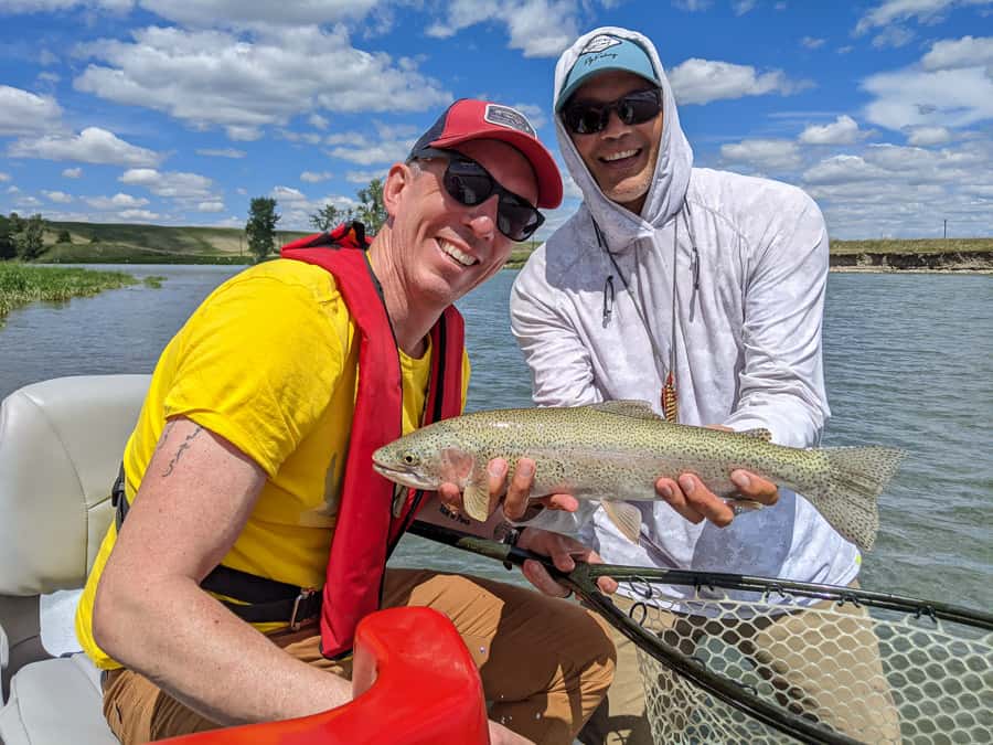 Pete and a Rainbow Trout