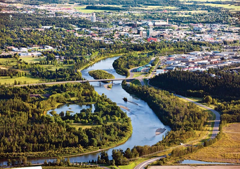 Aerial view of Red Deer, Alberta