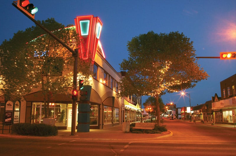 Downtown Red Deer at Night