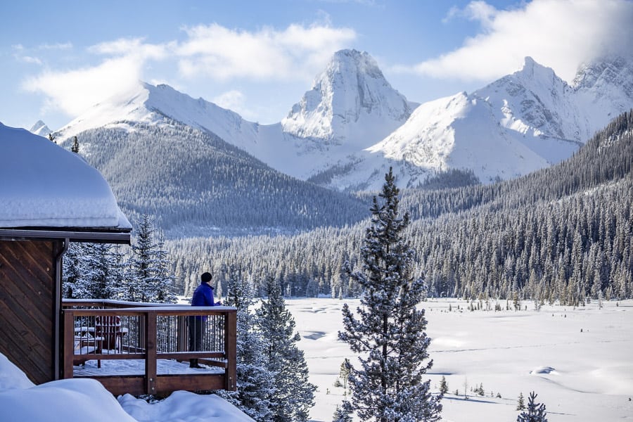 Mount Engadine Lodge in winter