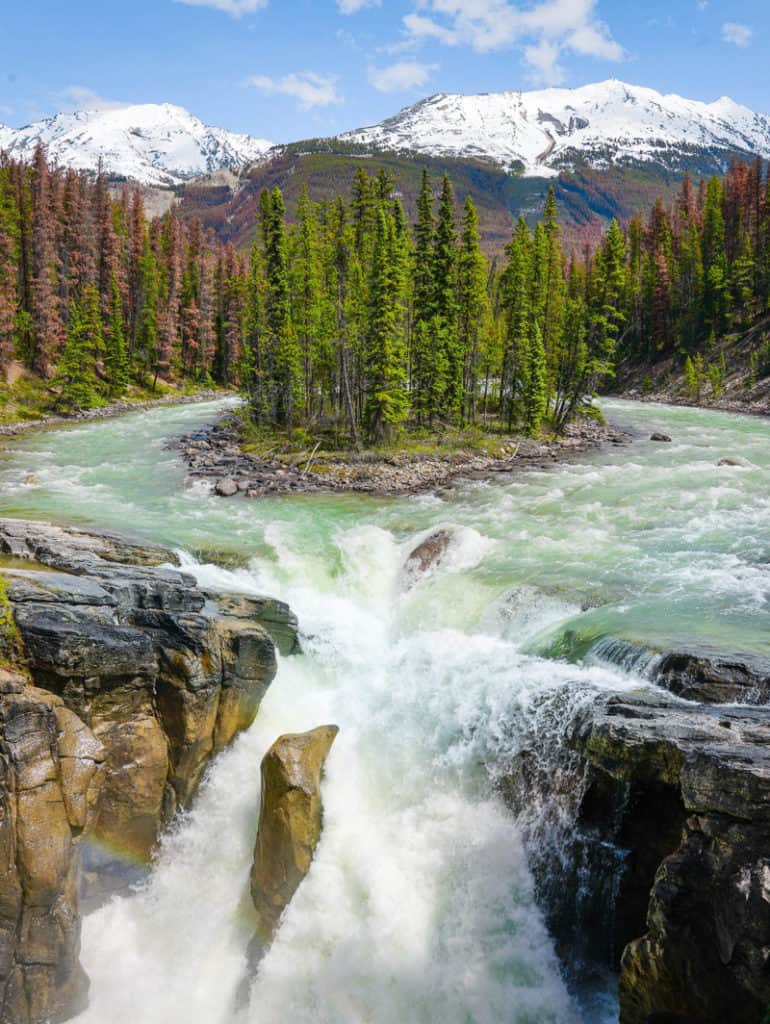 Sunwapta Falls in Jasper National Park