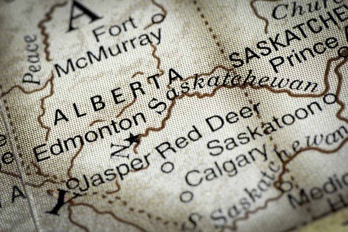 Edmonton to Red Deer Map