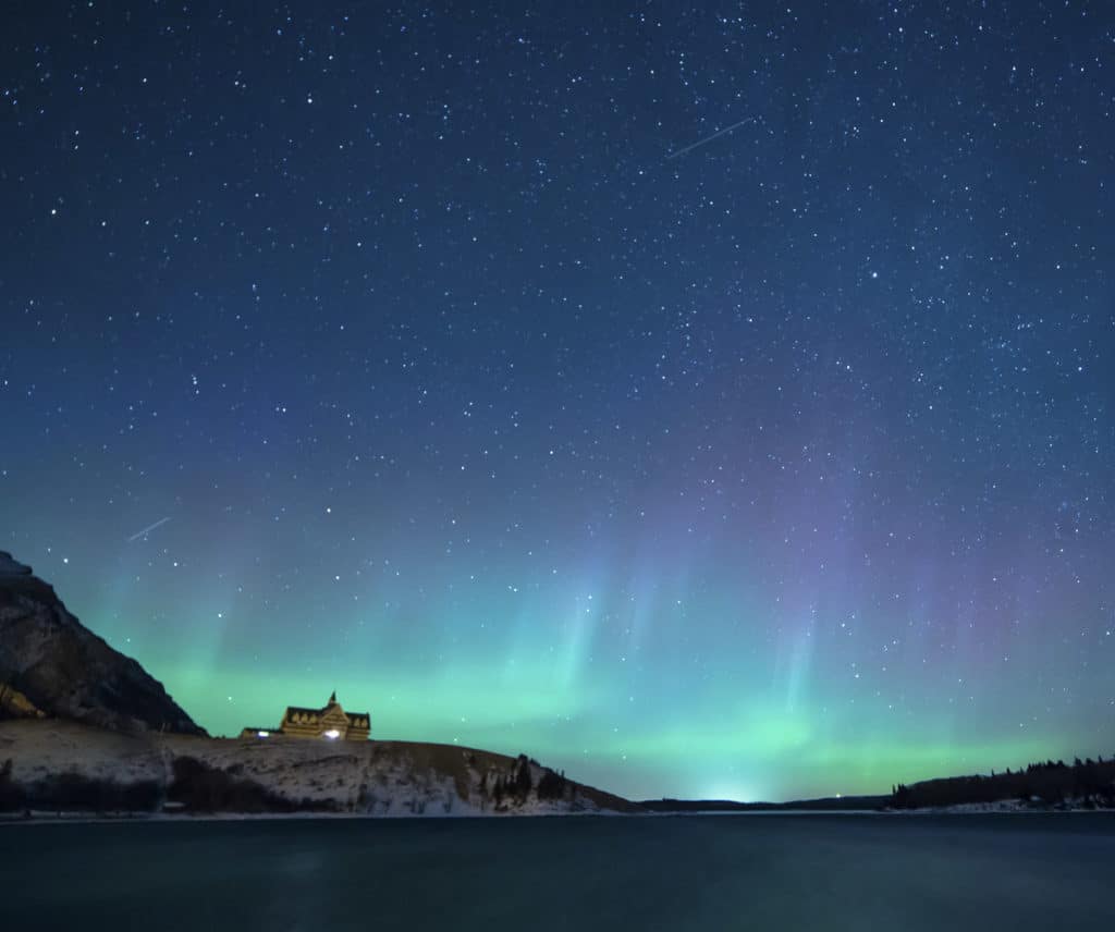 Northern Lights in Waterton Lakes National Park