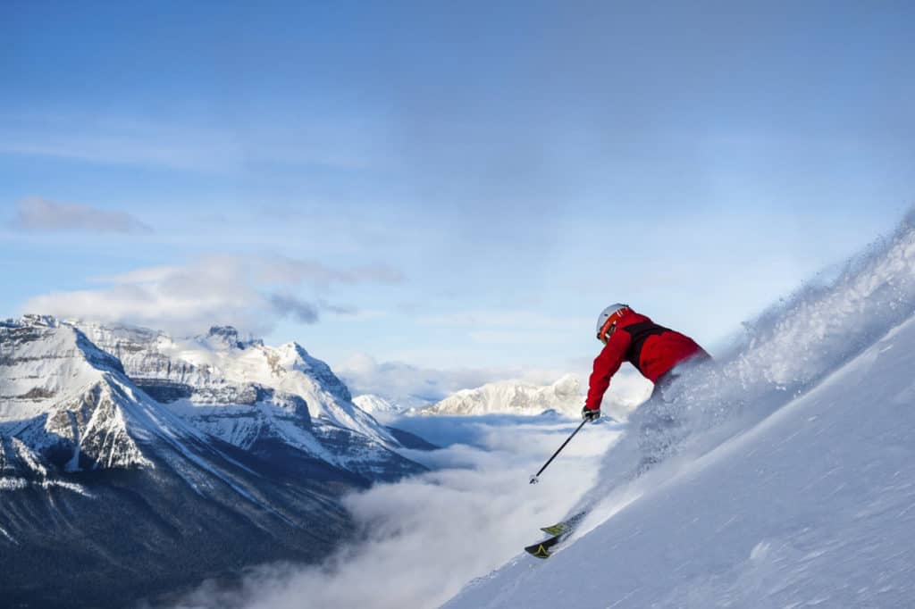 Alpine skiing at Lake Louise