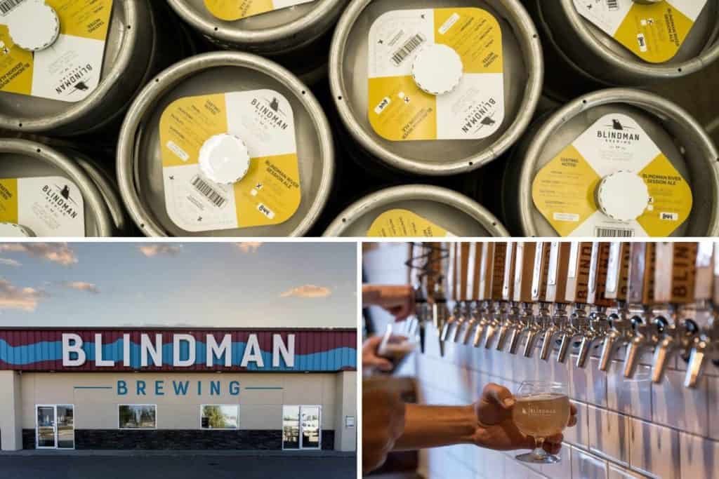 Craft beer at Blindman Brewing in Lacombe, Alberta