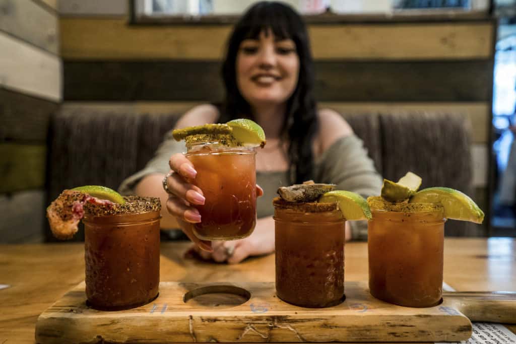 Cilantro and Chive Caesar Flight