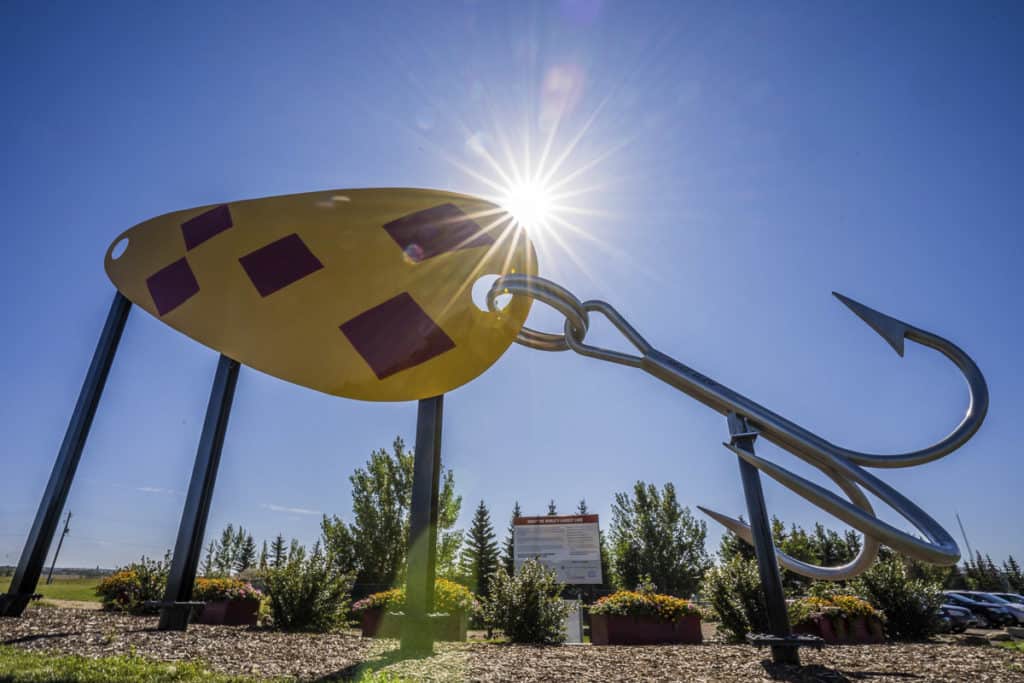 Worlds Largest Fishing Lure in Lacombe, Alberta