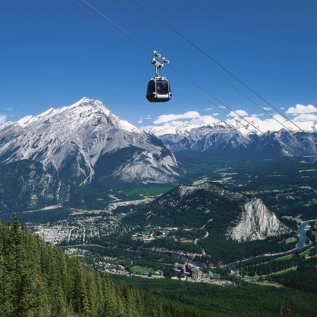 Banff Gondola soars over the Banff townsite