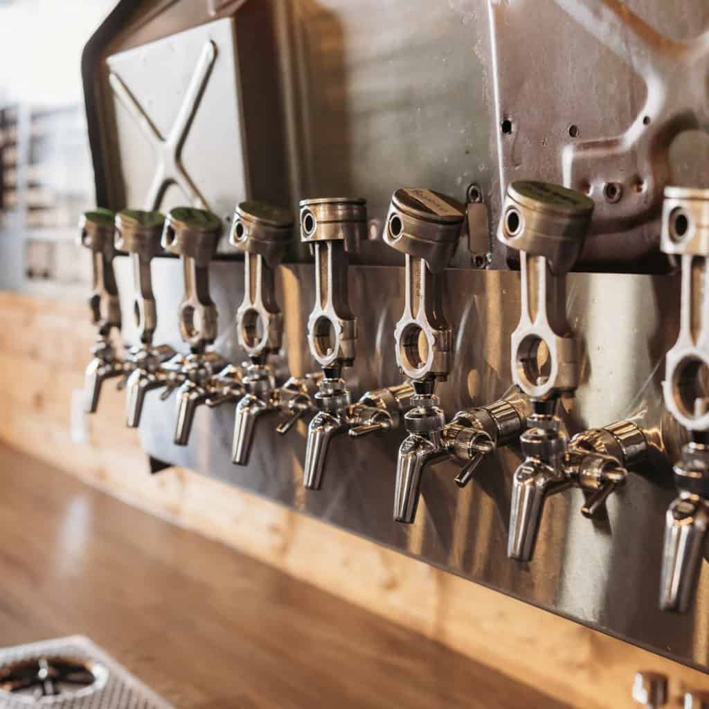 Taps at Piston Broke Brewing