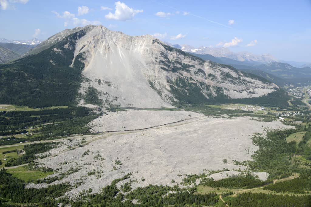 Aerial view of Turtle Mountain