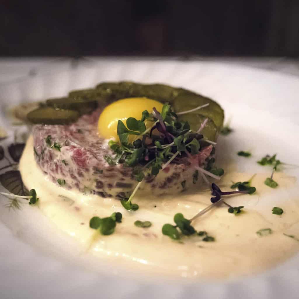 Beef Tartare from the Canmore Saloon