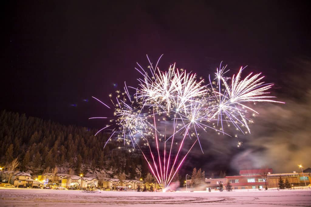 Fireworks at Jasper in January Festival