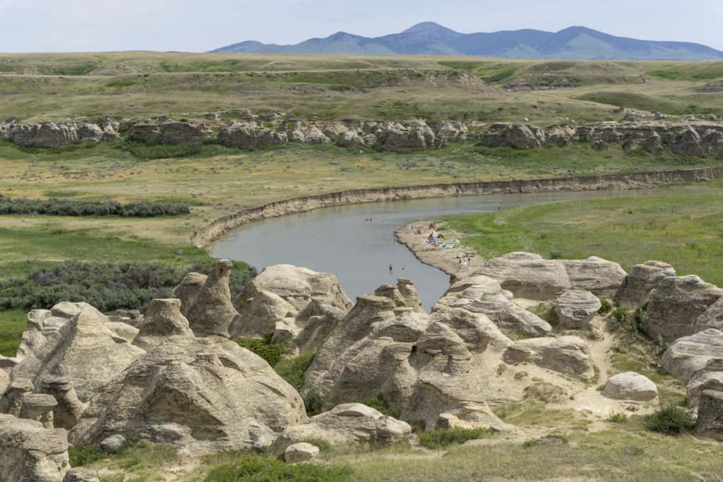 Beach at Writing-on-Stone Provincial Park