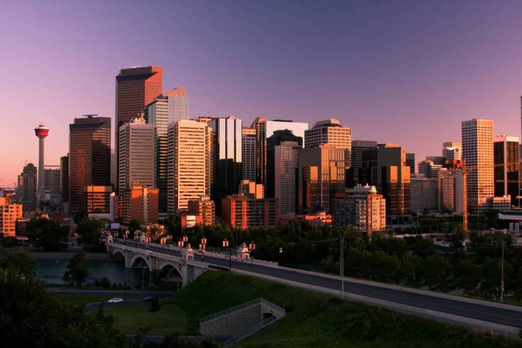 A sunrise on Calgary