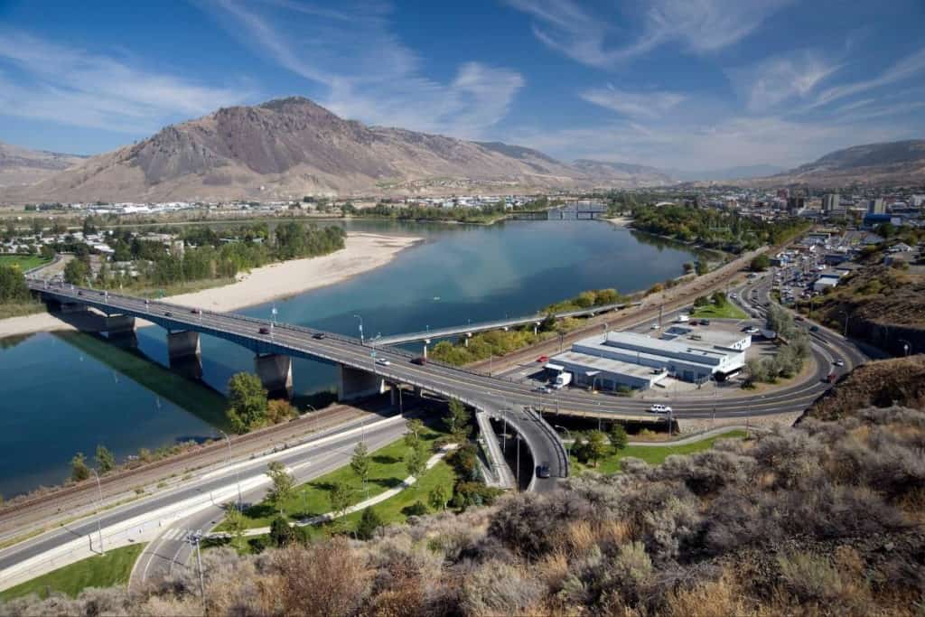 Driving through Kamloops