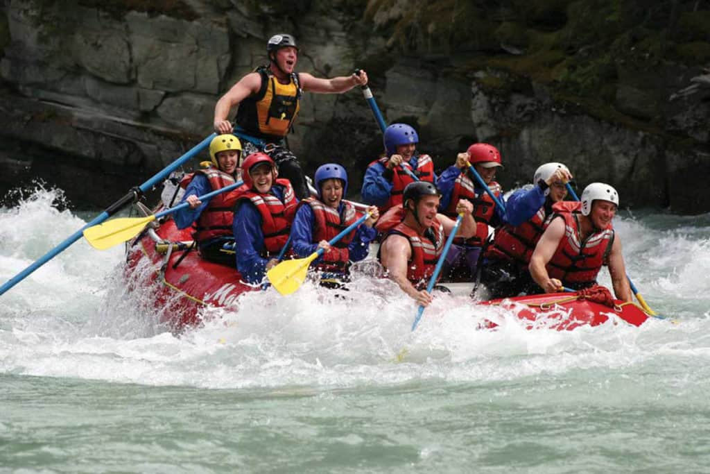 White water rafting in Jasper, Alberta