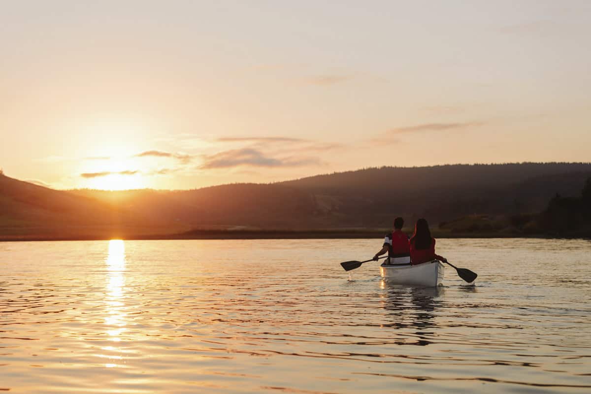 Canoe on Elkwater Lake