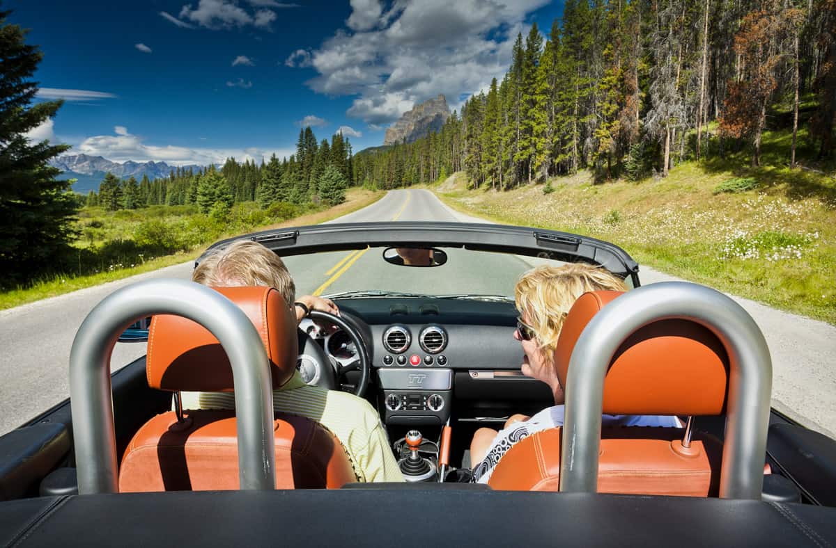 Driving Bow Valley Parkway