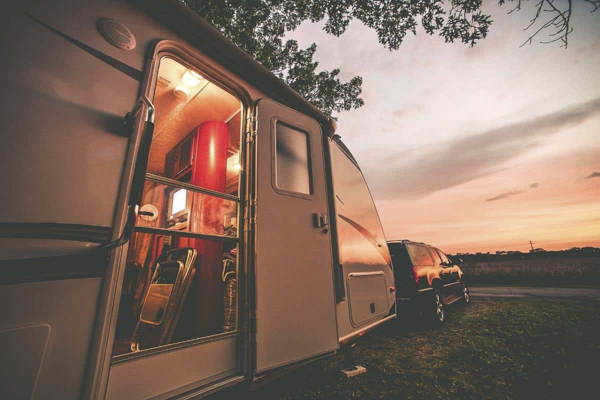 Trailer camping at Sylvan Lake