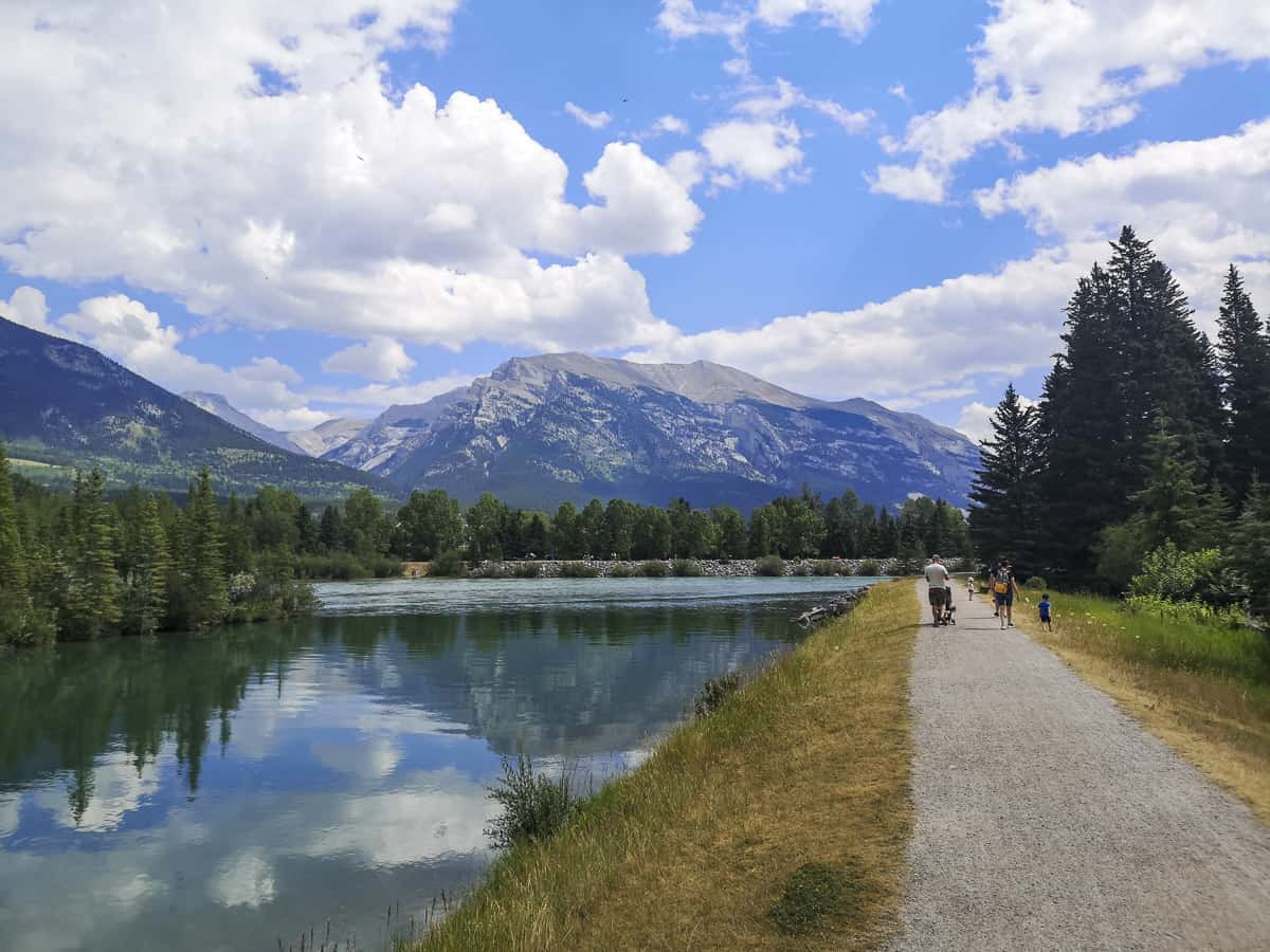 Walking along the Bow River