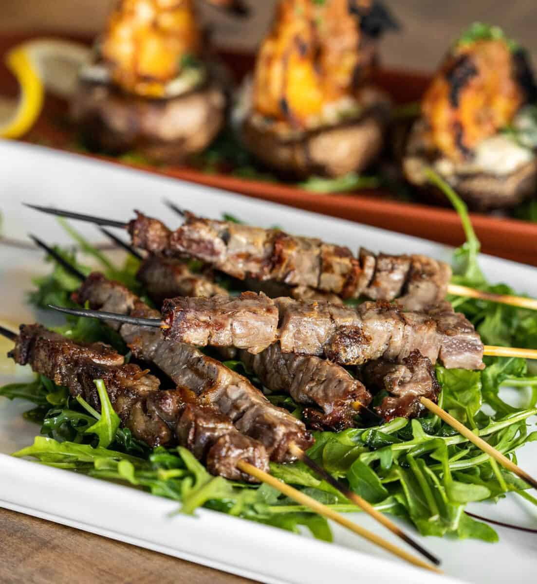 Grilled beef kebabs from Zula Kitchen and Wine Bar