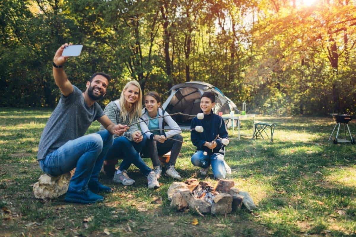 Family Camping Selfie