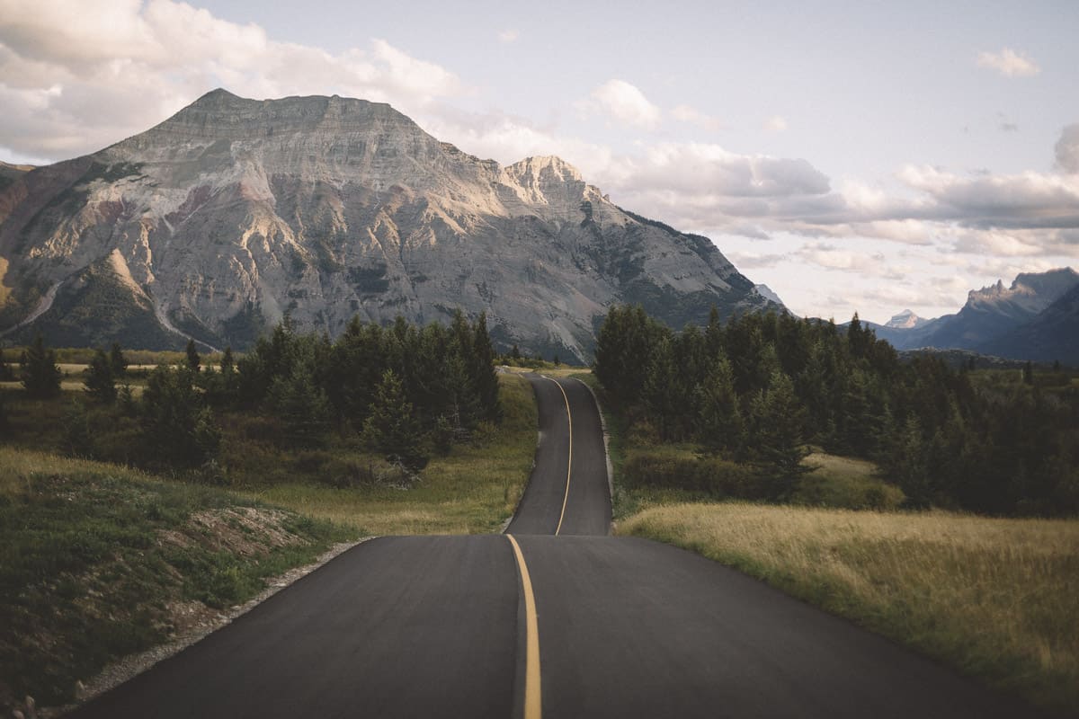 Road in Waterton Lakes National Park