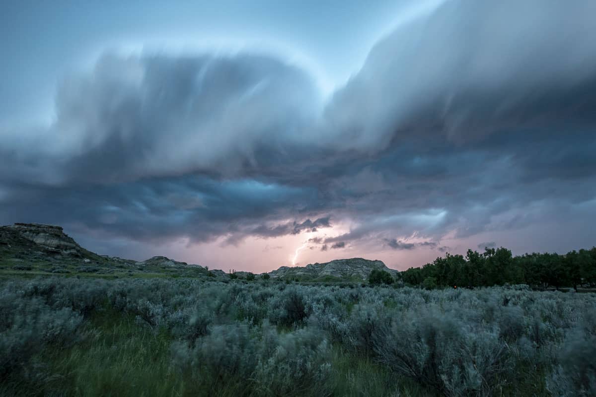 Lightning at Dinosaur Provincial Park