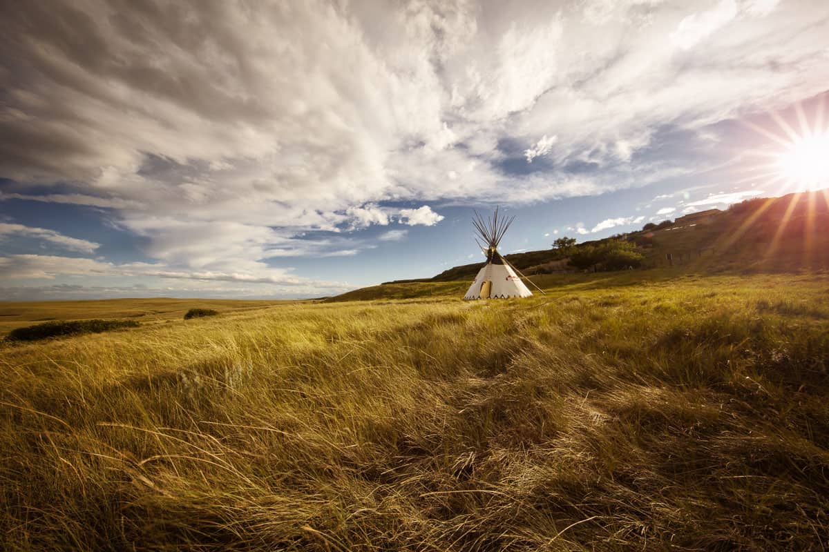 Teepee at Head-Smashed-In Buffalo Jump