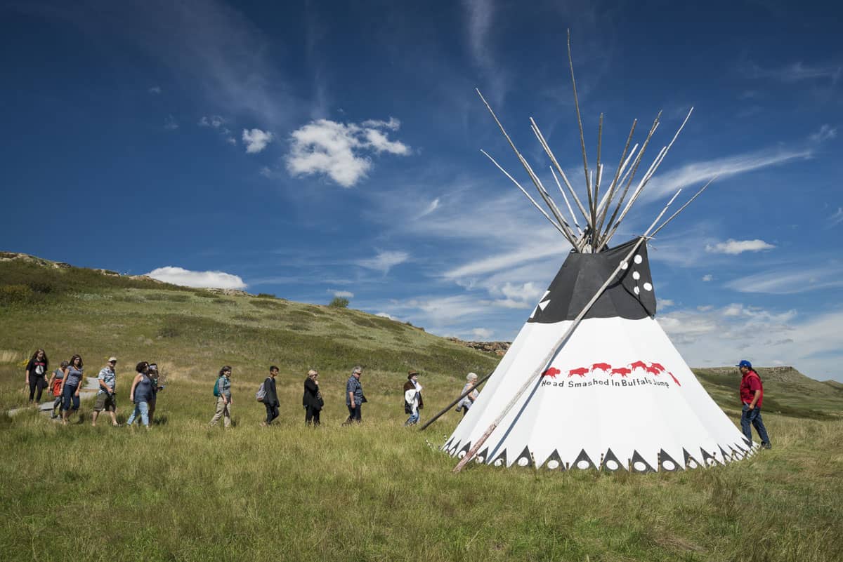 Tipi at Head-Smashed-In Buffalo Jump World Heritage Site