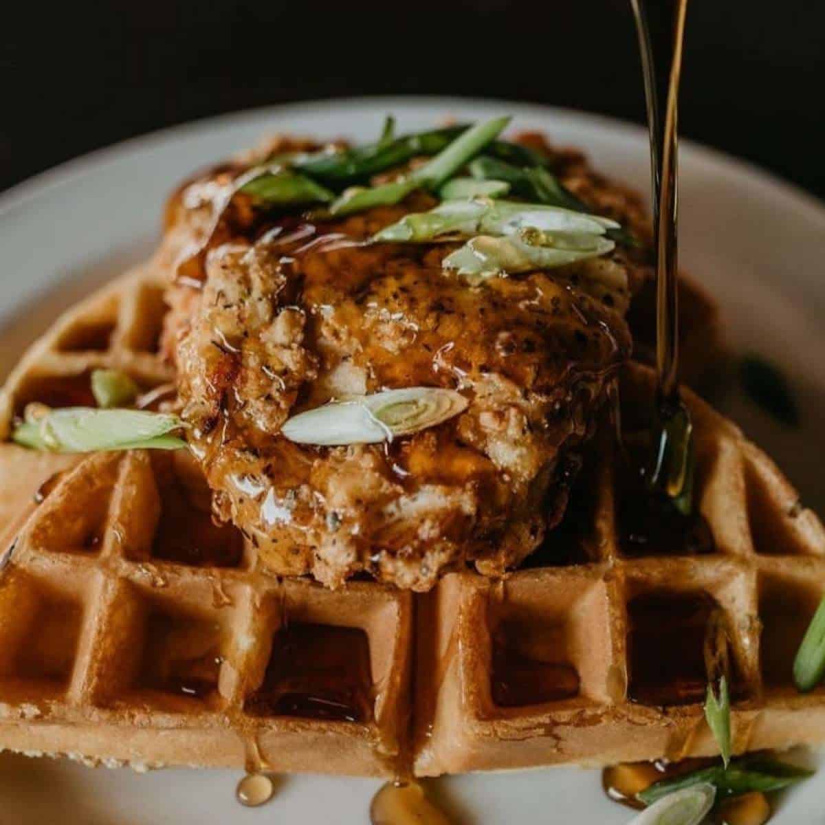 Waffle dish from Big T's BBQ in Calgary.