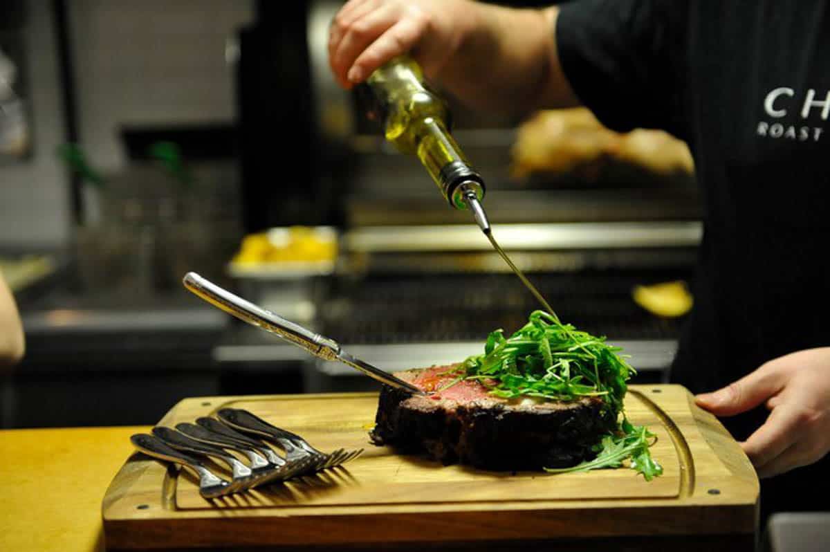 Chef in action at Charcut Roast House