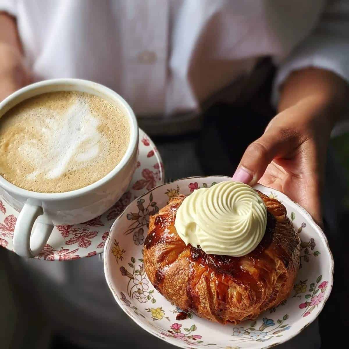 Coffee and a pastry from Deane House in Calgary.