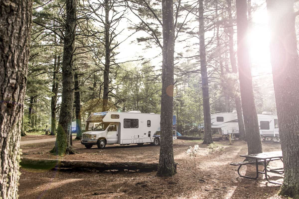 RV camping in Alberta