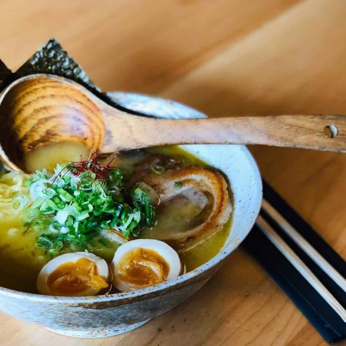 Delicious bowl of ramen from Shokunin in Calgary. 