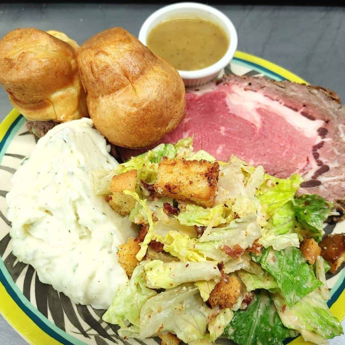 Prime rib and Yorkshire pudding from Bernie and the Boys Bistro.