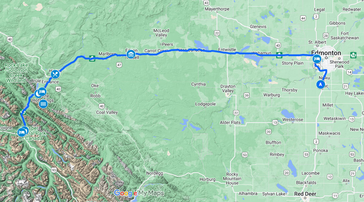 The BEST Ways To Get From Edmonton To Jasper For 2024   Edmonton To Jasper Map 