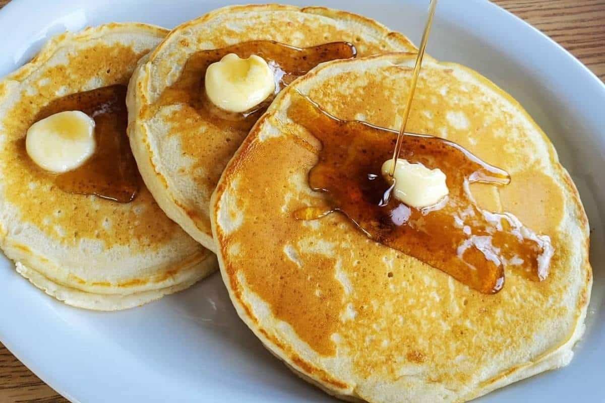 Famous chuckwagon flapjacks from WHIFS Flapjack House. 