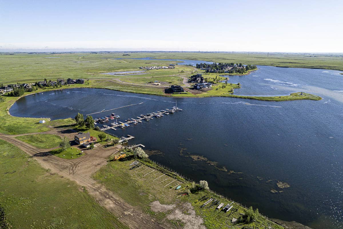 Aerial view of Lake Newell