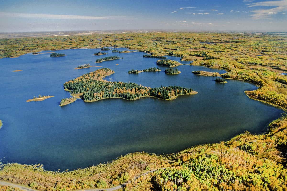 Aerial View of Elk Island