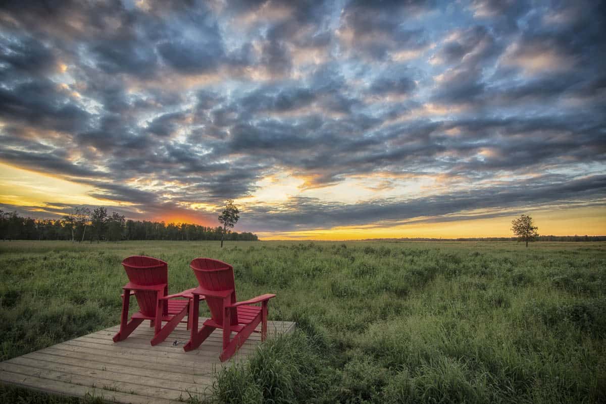 Red Chairs in Elk Island