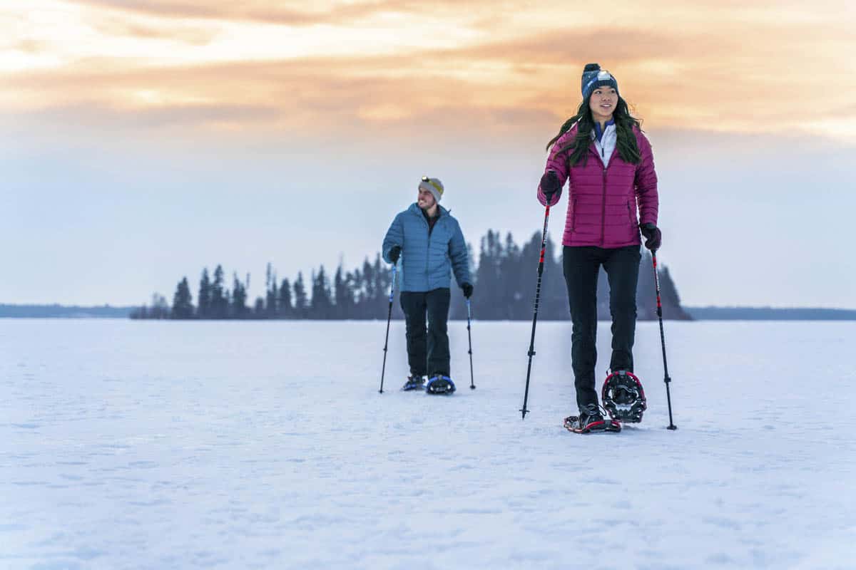 Snowshoeing in Elk Island