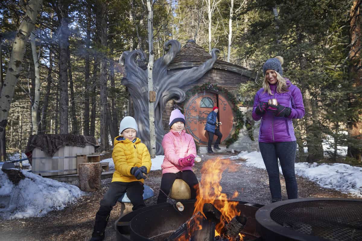 A family stays at Charmed Resorts - Experience Alberta Christmas Gift Guide