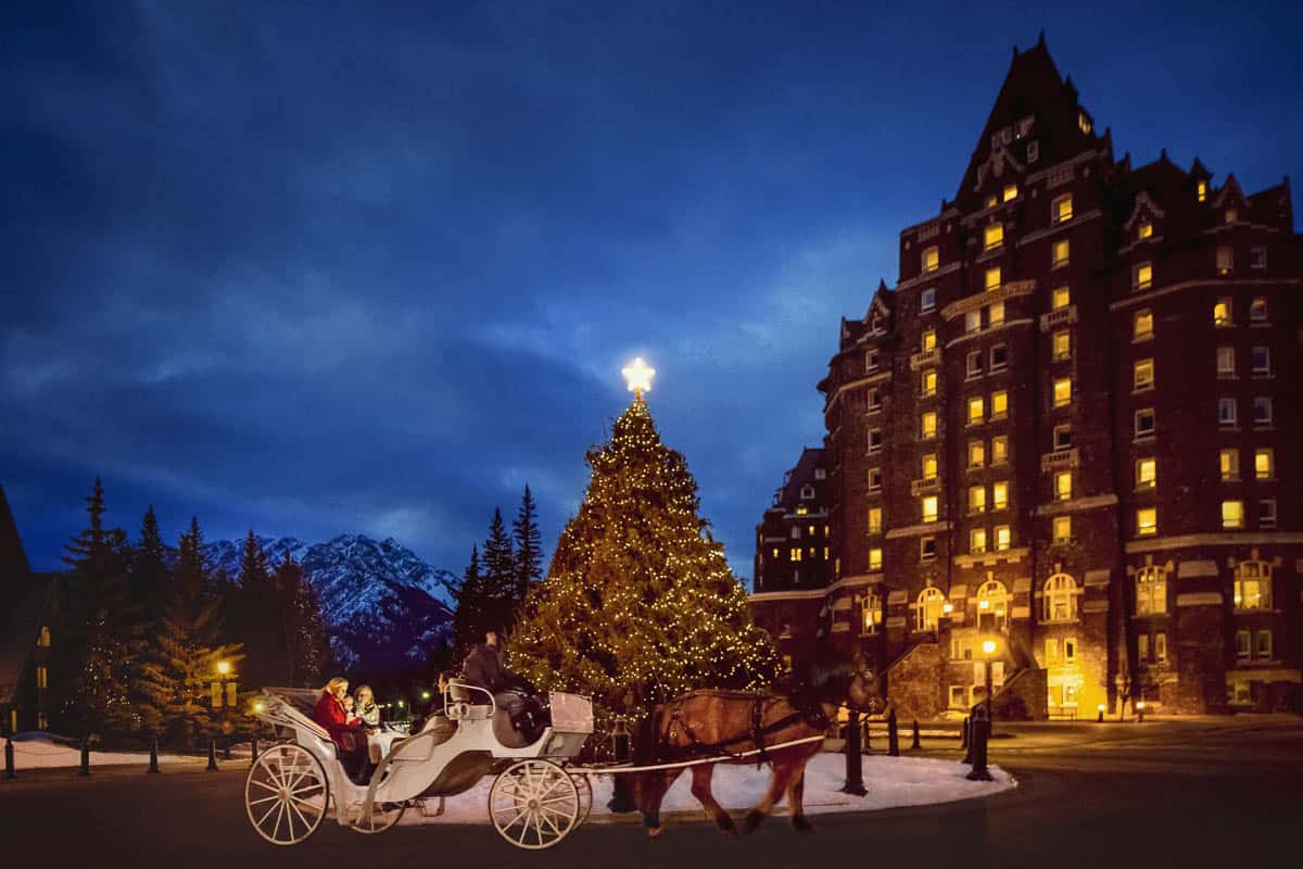 Christmas Carriage Ride at the Banff Springs