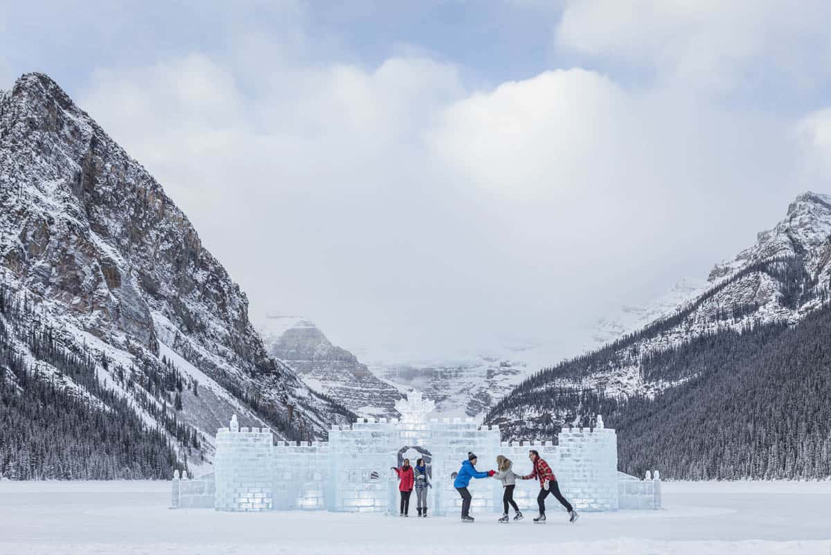 Skating on Lake Louise