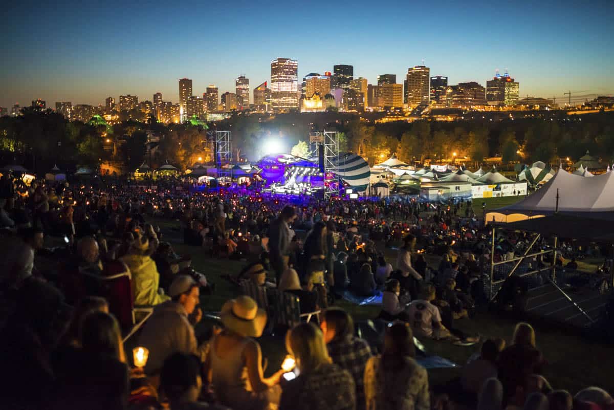 Edmonton Folk Festival at Night