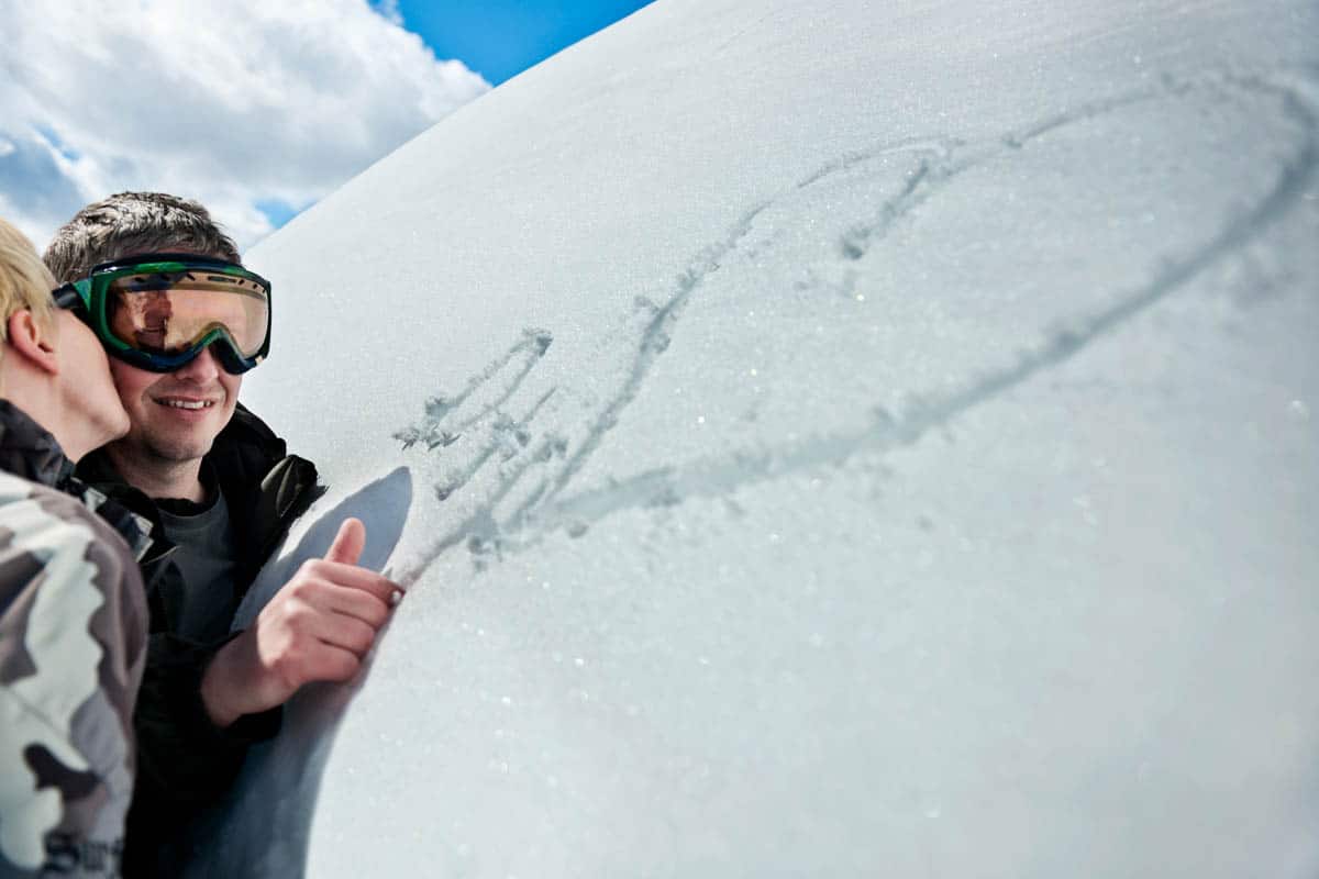 Couple in Love in Lake Louise