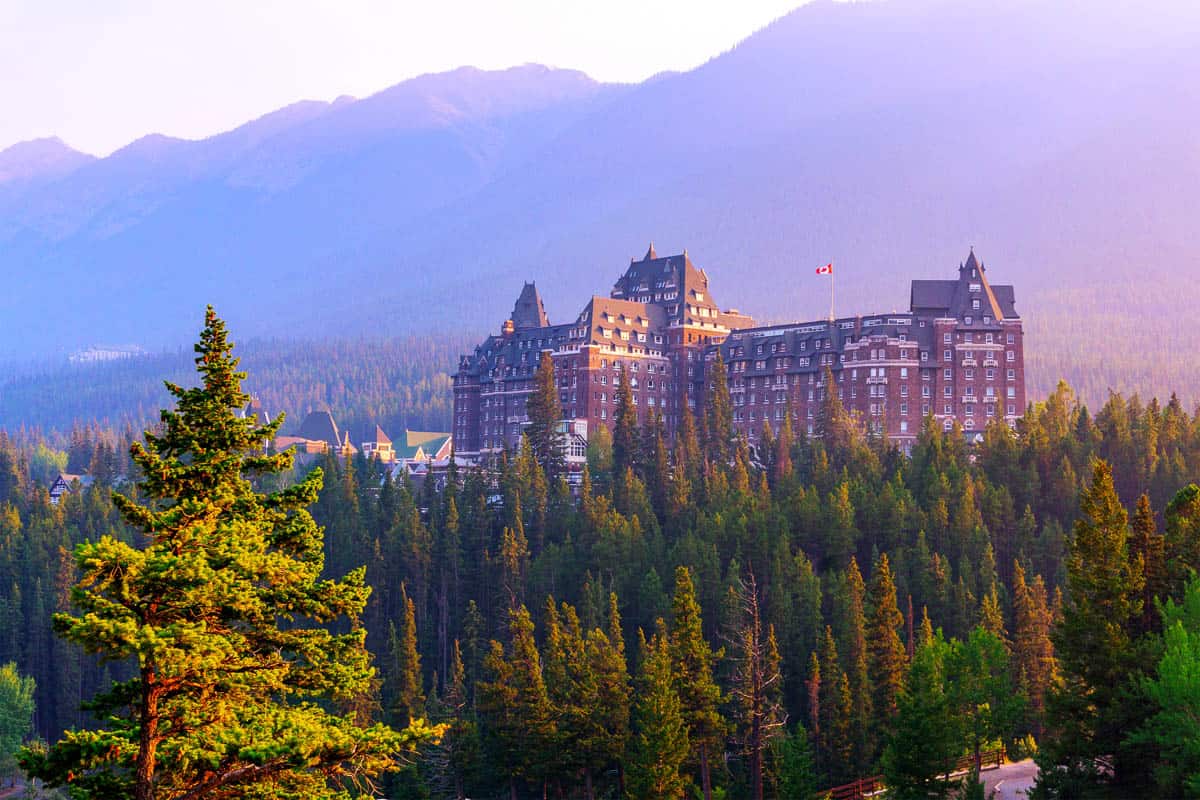 A romantic Alberta place to stay is the Fairmont Banff Springs